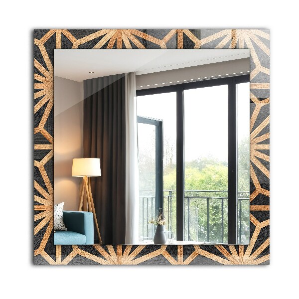 Decoratiuni perete cu oglinda Model geometric în os