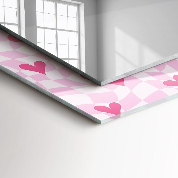 Oglinda imprimata Cupe roz