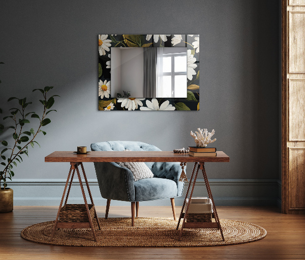Oglinda cu decor Ceață Margherita bianca