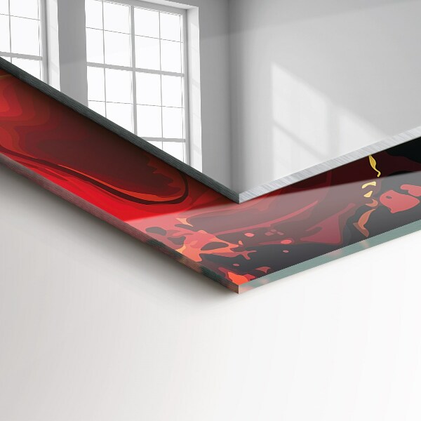 Oglinda cu rama imprimata Astrata lavă colorată