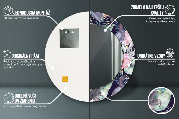 Decoratiuni perete cu oglinda Caps birds