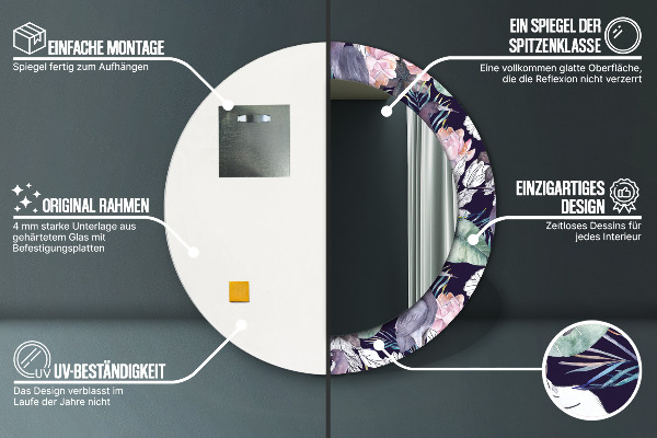 Decoratiuni perete cu oglinda Caps birds