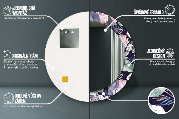 Decoratiuni perete cu oglinda Caps birds