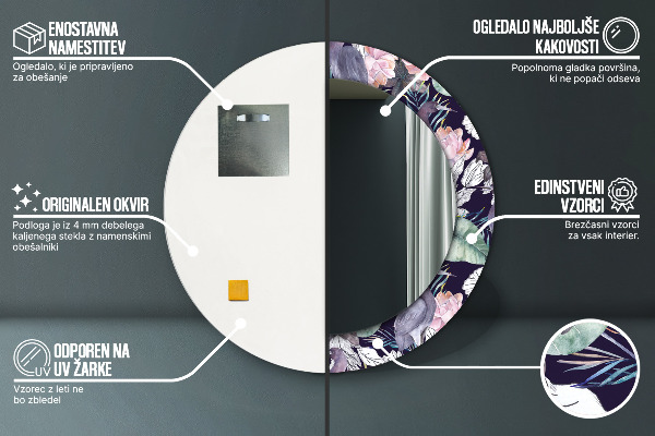 Decoratiuni perete cu oglinda Caps birds