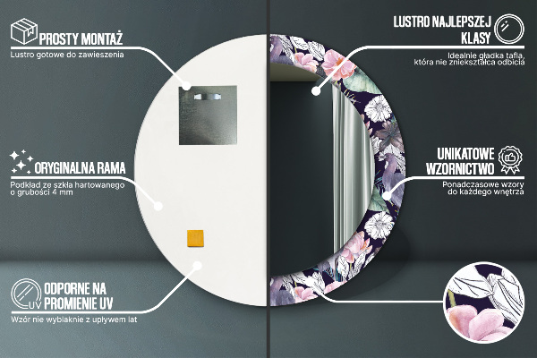 Decoratiuni perete cu oglinda Caps birds