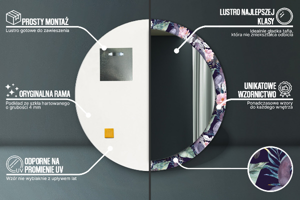 Decoratiuni perete cu oglinda Caps birds