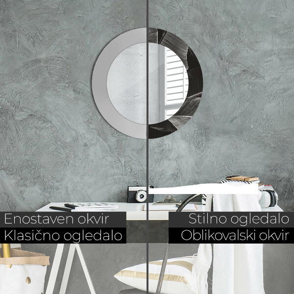 Oglinda cu decor rotunda Palmieri tropicali