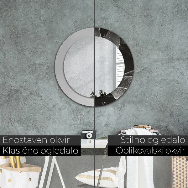 Oglinda cu decor rotunda Palmieri tropicali