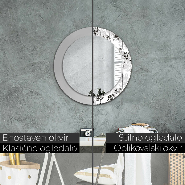 Decoratiuni perete cu oglinda Maki flori