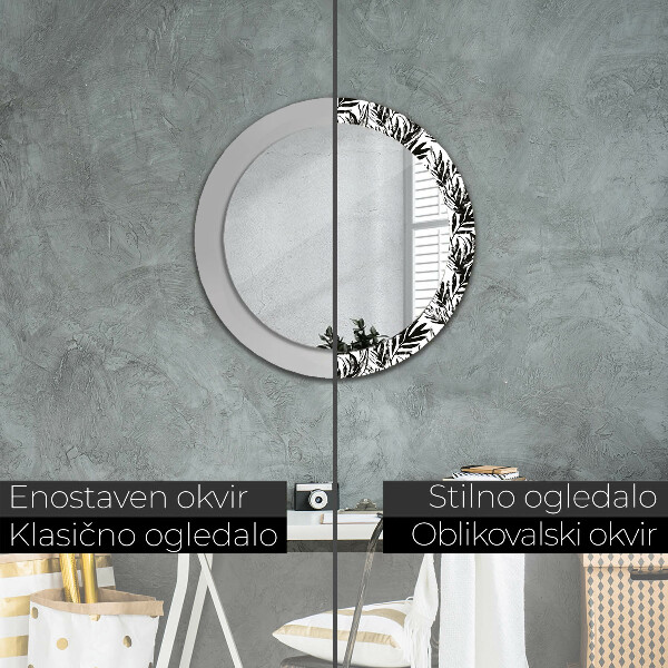 Decoratiuni perete cu oglinda Monstera