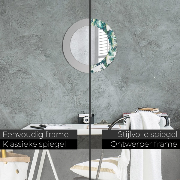 Decoratiuni perete cu oglinda Frunze