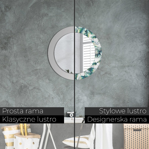 Decoratiuni perete cu oglinda Frunze