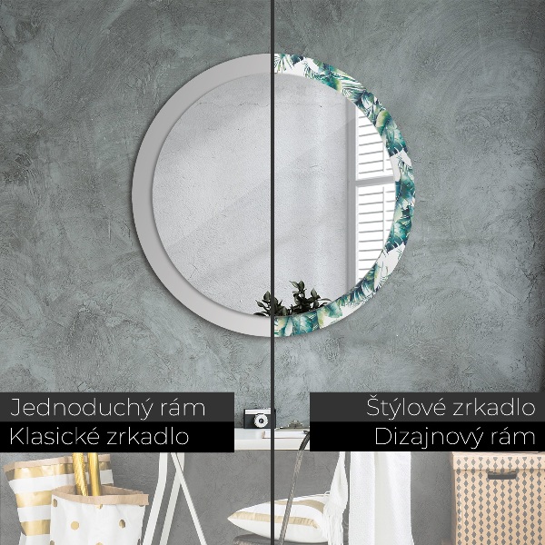 Decoratiuni perete cu oglinda Frunze