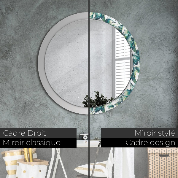 Decoratiuni perete cu oglinda Frunze
