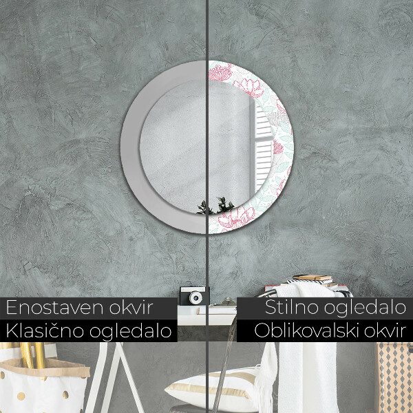 Decoratiuni perete cu oglinda Flori