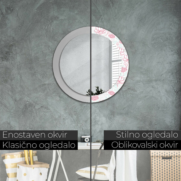 Decoratiuni perete cu oglinda Flori