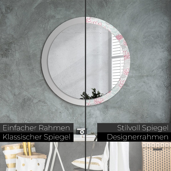 Decoratiuni perete cu oglinda Flori