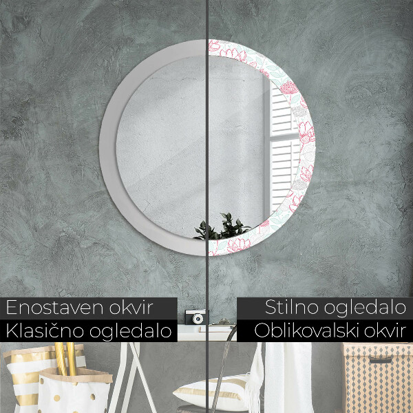 Decoratiuni perete cu oglinda Flori