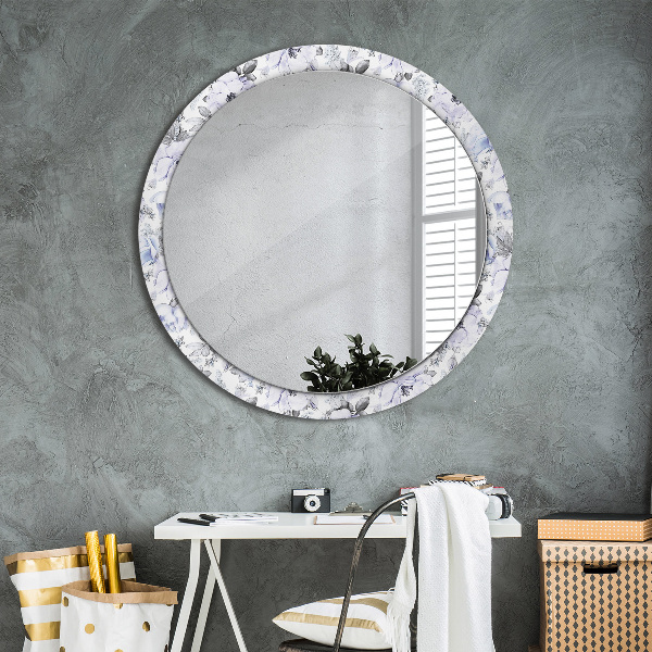 Decoratiuni perete cu oglinda Trandafiri albaștri