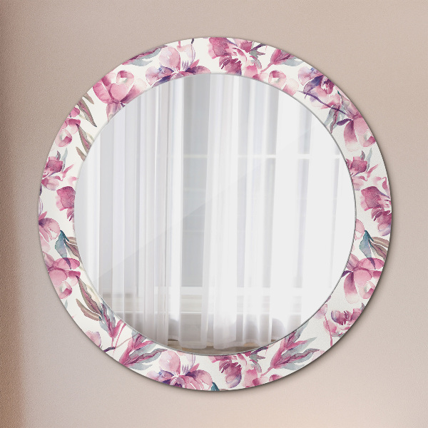 Decoratiuni perete cu oglinda Flori de bujori