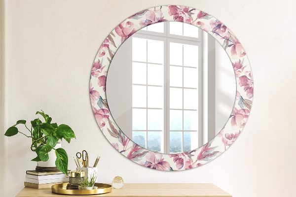 Decoratiuni perete cu oglinda Flori de bujori