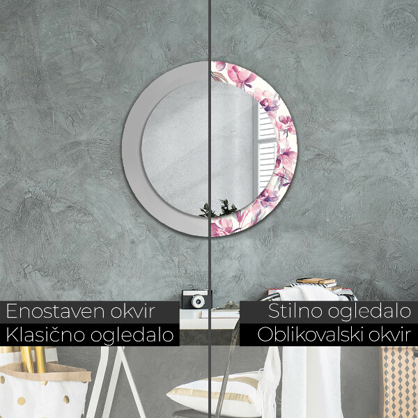 Decoratiuni perete cu oglinda Flori de bujori