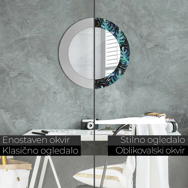 Decoratiuni perete cu oglinda Frunze exotice