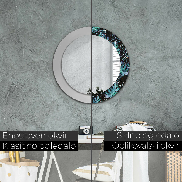 Decoratiuni perete cu oglinda Frunze exotice