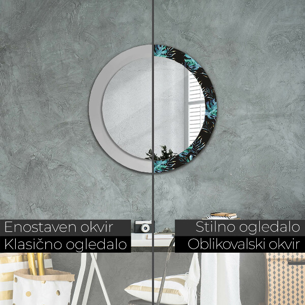 Decoratiuni perete cu oglinda Frunze exotice