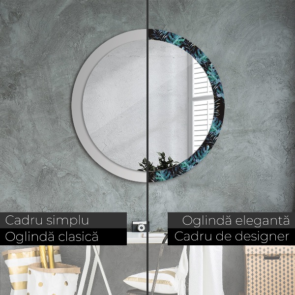 Decoratiuni perete cu oglinda Frunze exotice