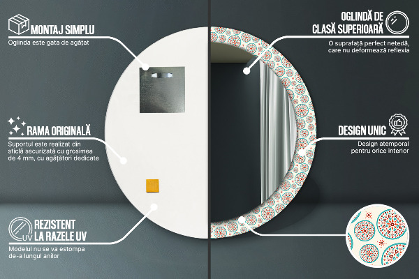 Decoratiuni perete cu oglinda Model boho