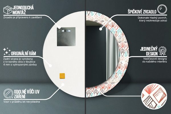 Decoratiuni perete cu oglinda Model etnic