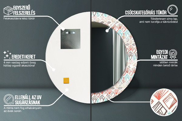 Decoratiuni perete cu oglinda Model etnic