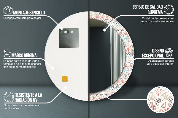 Decoratiuni perete cu oglinda Model etnic