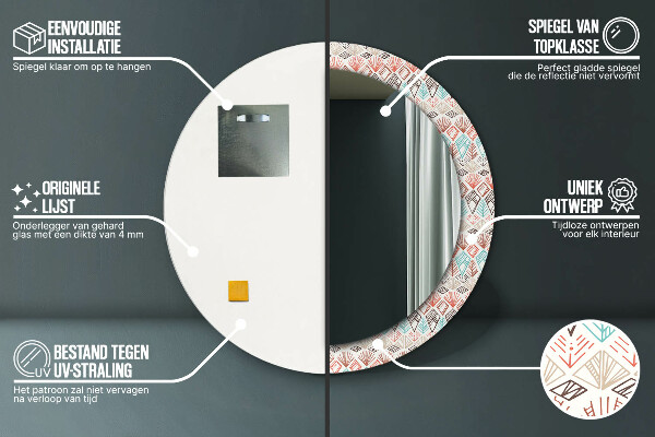 Decoratiuni perete cu oglinda Model etnic