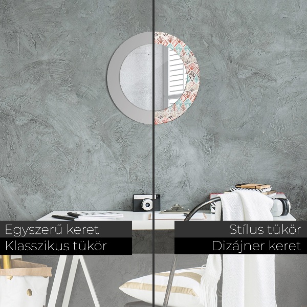 Decoratiuni perete cu oglinda Model etnic
