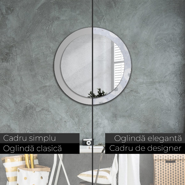 Oglinda cu decor rotunda Flori de păpădie