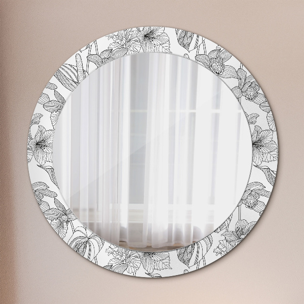 Decoratiuni perete cu oglinda Model floral