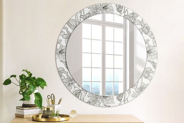 Decoratiuni perete cu oglinda Model floral