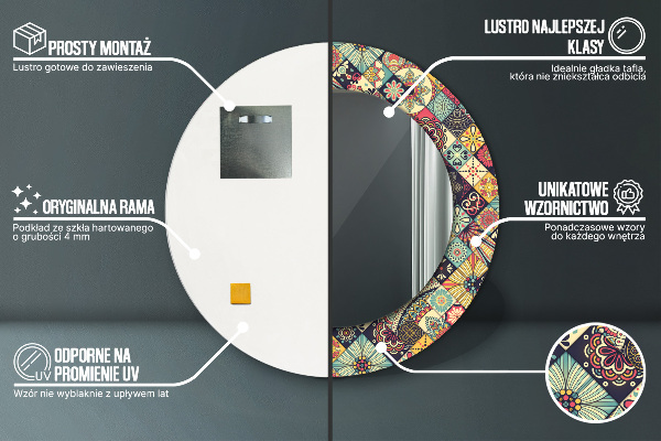 Decoratiuni perete cu oglinda Floral etnic