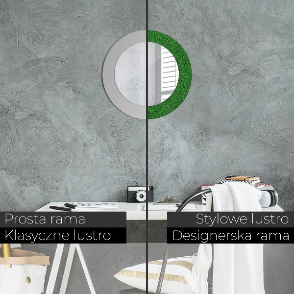 Decoratiuni perete cu oglinda Iarbă verde