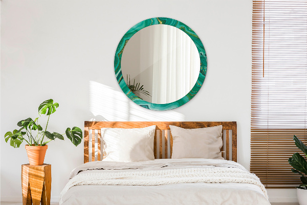 Oglinda cu decor rotunda Agate jaspis marble