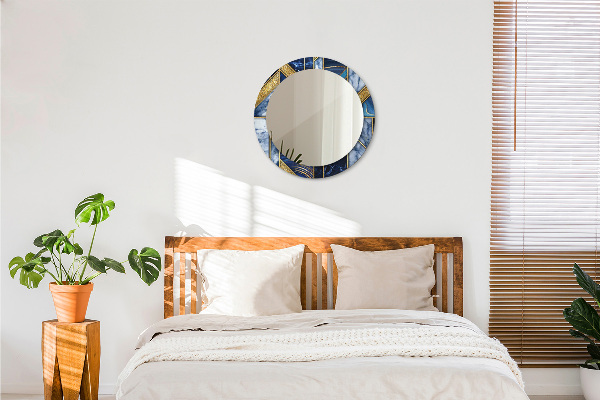 Oglinda cu decor rotunda Marmură modernă