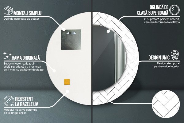 Decoratiuni perete cu oglinda Spini de hering