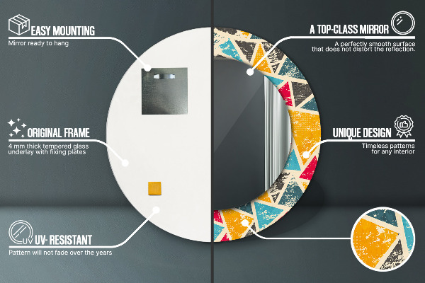 Decoratiuni perete cu oglinda Compoziție retro