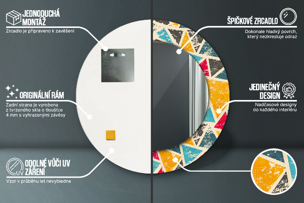 Decoratiuni perete cu oglinda Compoziție retro