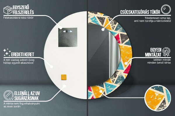 Decoratiuni perete cu oglinda Compoziție retro