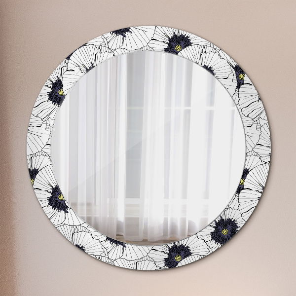 Decoratiuni perete cu oglinda Compoziție de flori liniare