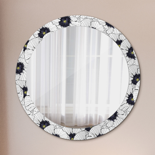 Decoratiuni perete cu oglinda Compoziție de flori liniare
