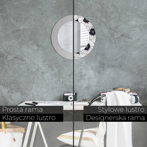 Decoratiuni perete cu oglinda Compoziție de flori liniare